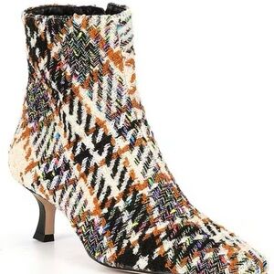 Gianni Bini Multicolor Patterned Ankle Boots